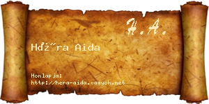 Héra Aida névjegykártya